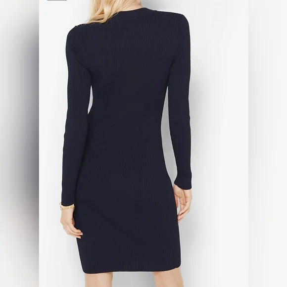Michael Kors Ribbed Lace Up Dress - Picture 6 of 9